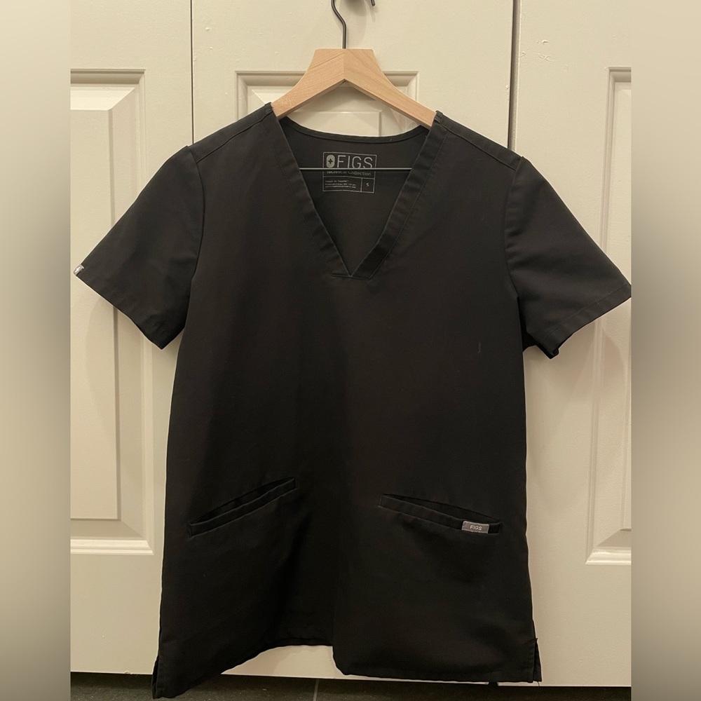 FIGS - scrub top BLACK S
